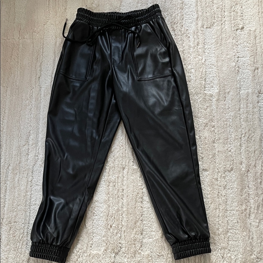 BCBGeneration Black Faux Leather Pants